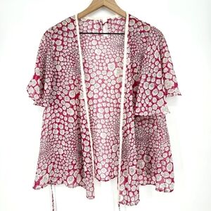 Liberty of London for Target Women's Wrap Top Size S‎ Purple Floral Contemporary